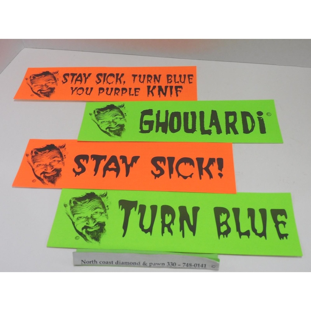 Vintage Ghoulardi Bumper Stickers Set of 4 DH135